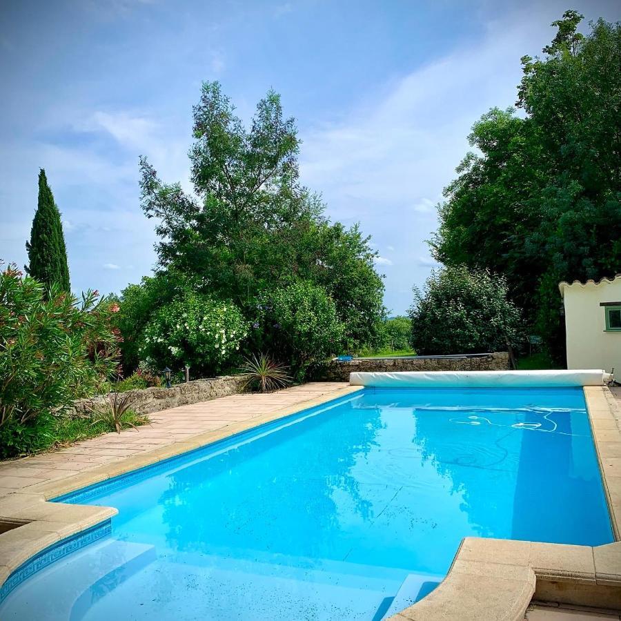 Gite La Canopee A Duras - Piscine 外观 照片