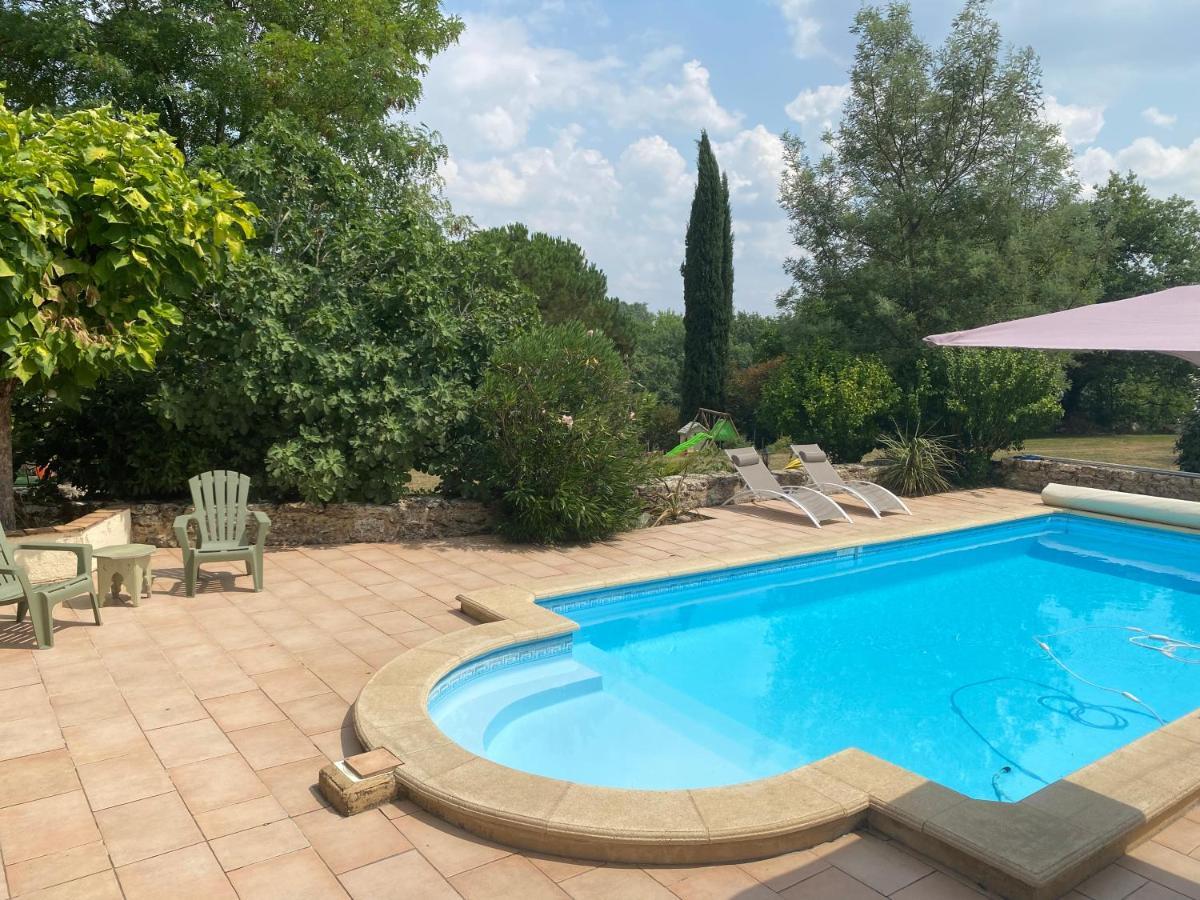 Gite La Canopee A Duras - Piscine 外观 照片
